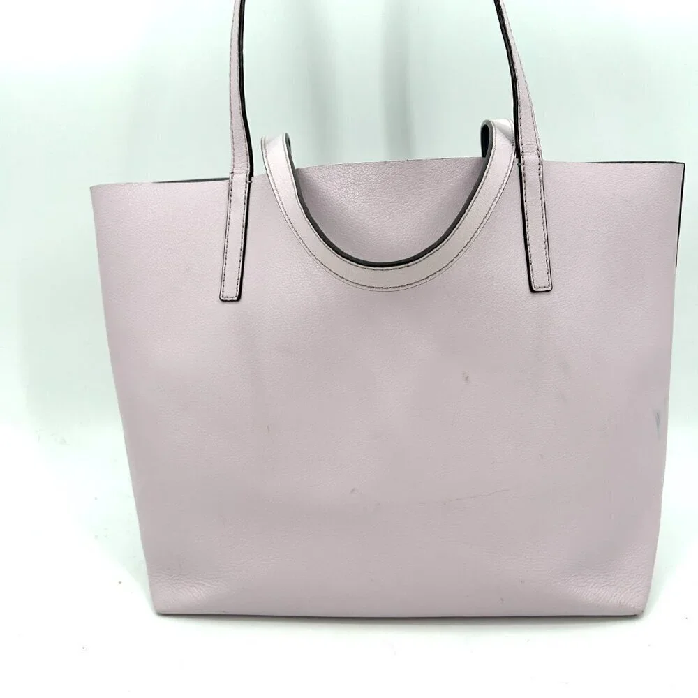 KATE SPADE Light Purple Lavender 100% Leather All Day Tote Bag Purse